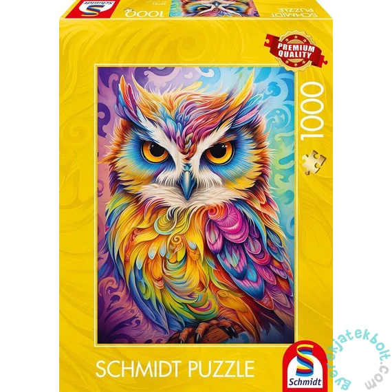 Schmidt 1000 db-os puzzle - Owl in parrot dress (59782)