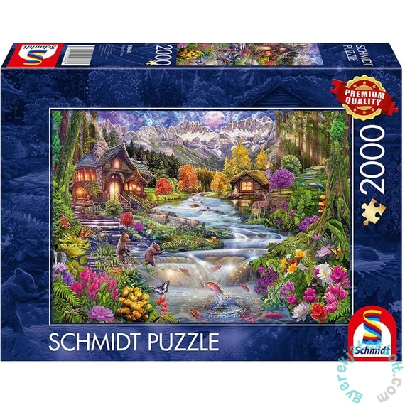 Schmidt 2000 db-os puzzle - River Idyll in the Mountains (58868)