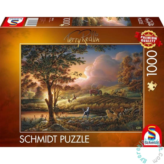 Schmidt 1000 db-os puzzle - Sun Gold Over Tyre Fields, Terry Redlin (58544)