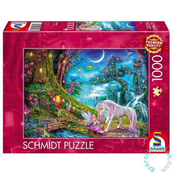 Schmidt 1000 db-os puzzle - Where the Unicorn and the Elf Say Goodnight (59790)