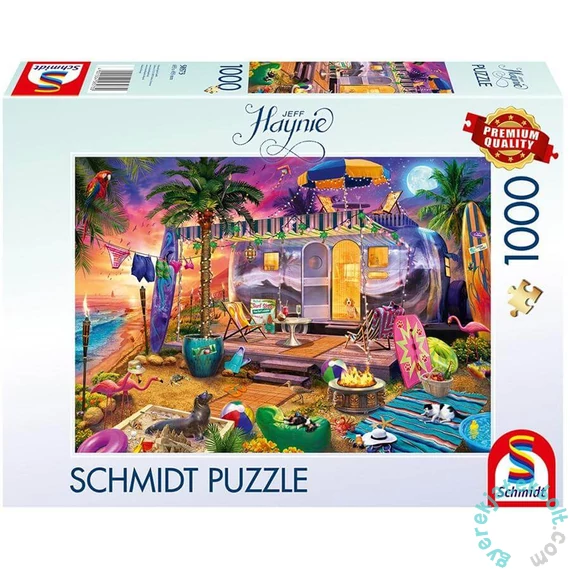Schmidt 1000 db-os puzzle - With the Caravan by the Sea, Jeff Haynie (58573)