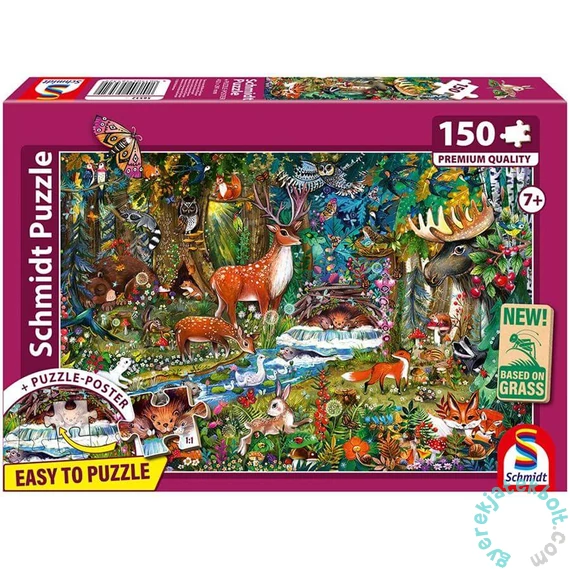 Schmidt 150 db-os puzzle - Animals in the Forests of Europe (56532)
