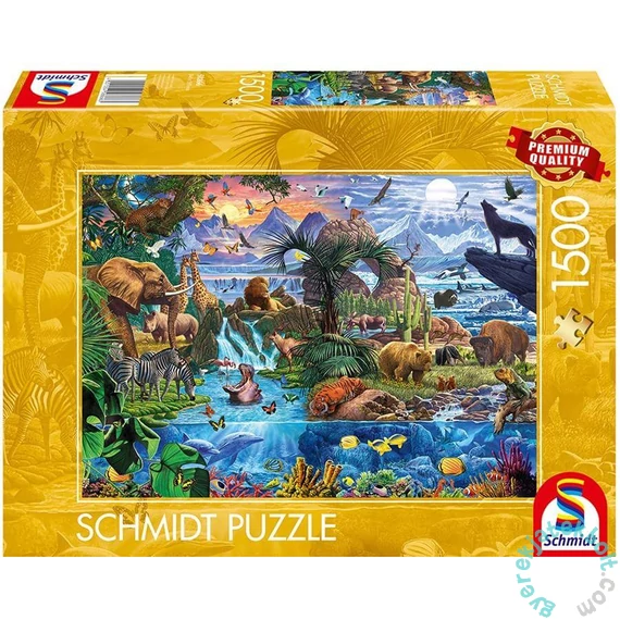 Schmidt 1500 db-os puzzle - Panorama of Wildlife (58866)
