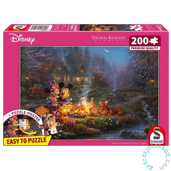 Schmidt 200 db-os puzzle - Disney - Mickey and Minnie - Sweetheart Campfire, Thomas Kinkade (56558)