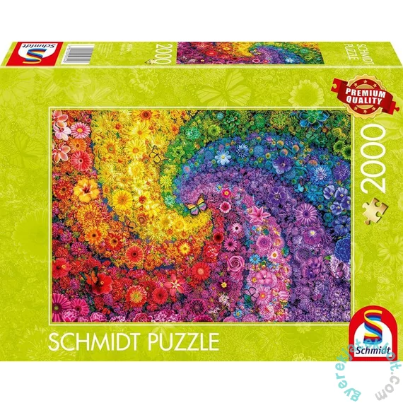Schmidt 2000 db-os puzzle - Colourful flower swirl (59744)