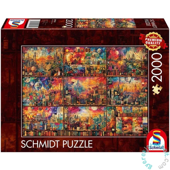 Schmidt 2000 db-os puzzle - Traveling with Books and Wine (59745)