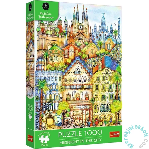 Trefl 1000 db-os Premium Plus puzzle - Éjfél Barcelonában (12074)