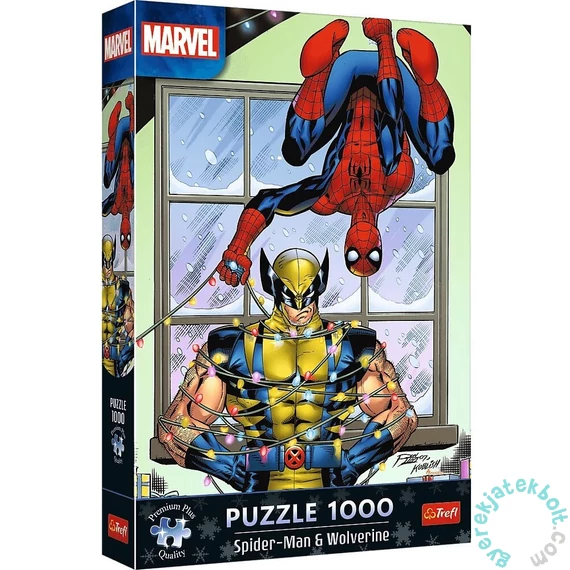 Trefl 1000 db-os Premium Plus puzzle - Marvel karácsony - Pókember és Rozsomák (12088)