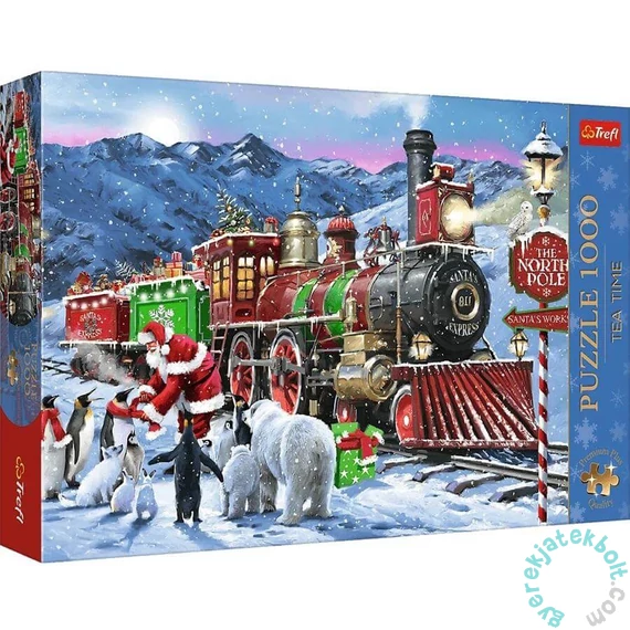 Trefl 1000 db-os Premium Plus puzzle - Tea Time - Karácsonyi vonat (12097)