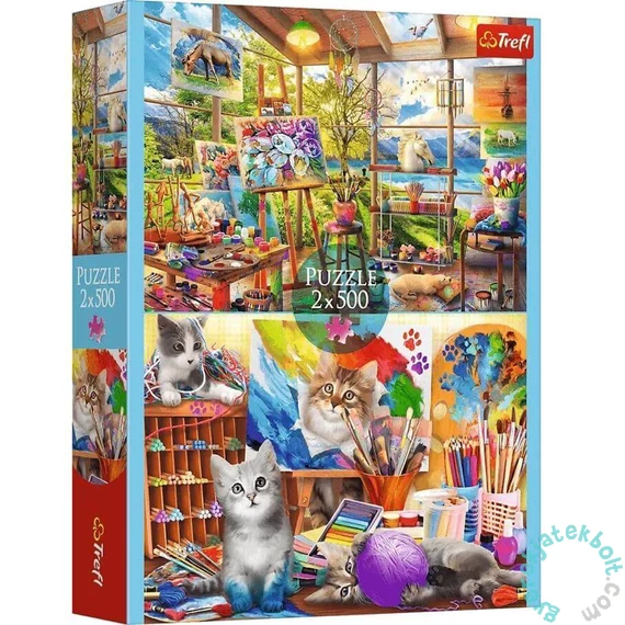 Trefl 2 x 500 db-os puzzle - A festő stúdióban (37530)