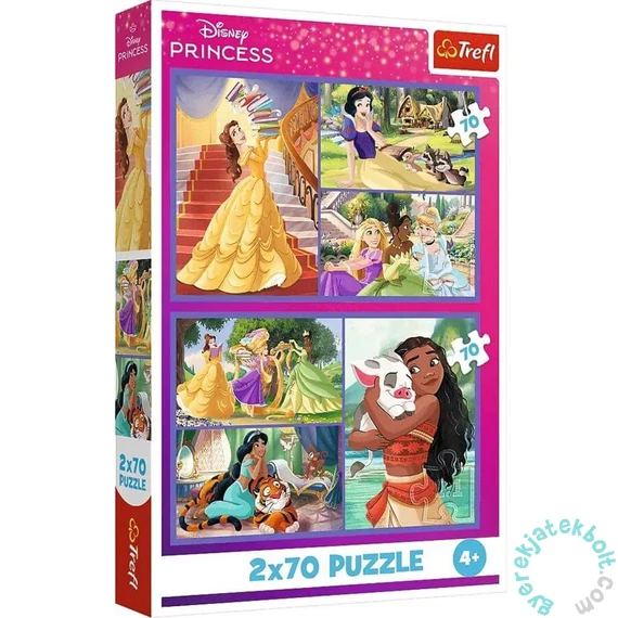 Trefl 2 x 70 db-os puzzle - Disney Princess (34440)