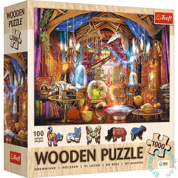 Trefl 1000 db-os Wooden Puzzle - A varázsló szobája (20210)