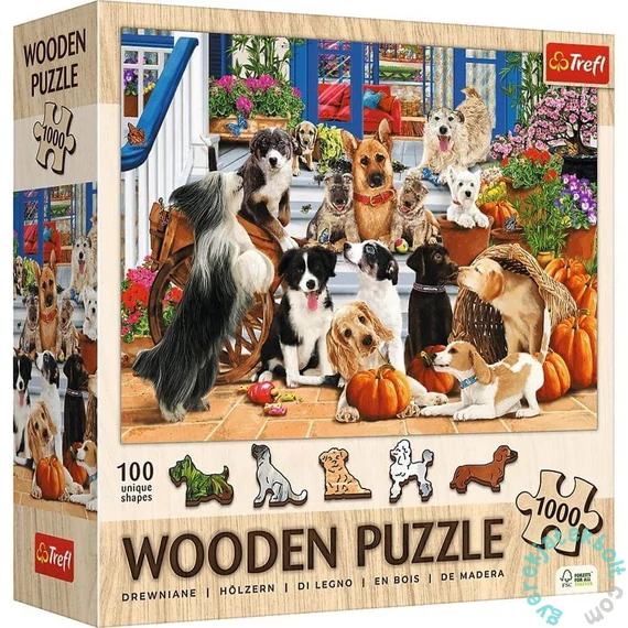 Trefl 1000 db-os puzzle - Wooden Puzzle - Kutya barátság (20212)