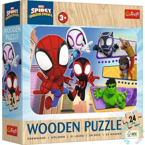 Trefl 24 db-os Fa puzzle - Spidey és barátai (20274)