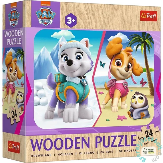Trefl 24 db-os Wooden Contour Fa Puzzle - Mancs őrjárat (20266)