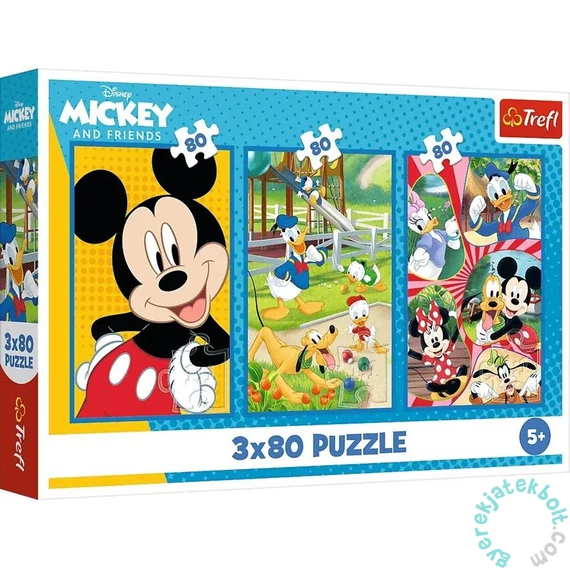 Trefl 3 x 80 db-os puzzle - Mickey egér és barátai (34887)