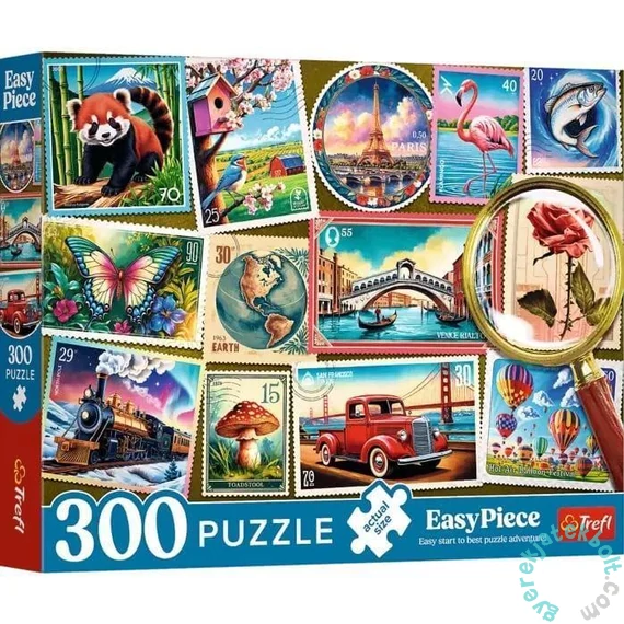 Trefl 300 db-os XXL puzzle - Easy Piece - Bélyeggyűjtemény (23100)