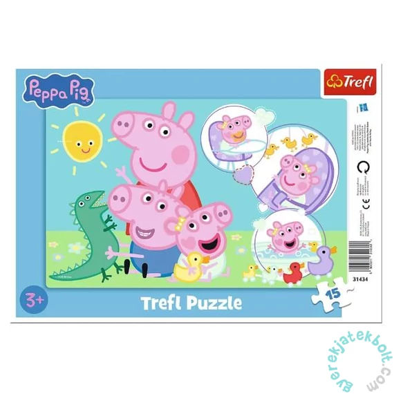 Trefl 15 db-os keretes puzzle - Peppa malac (31434)