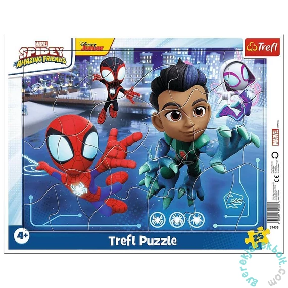 Trefl 25 db-os keretes puzzle - Spidey és barátai (31435)