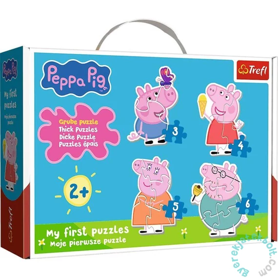 Trefl Baby Puzzle táskában - Első puzzle - Peppa malac (36137)