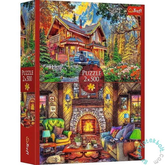 Trefl 2 x 500 db-os puzzle - Kirándulás a hegyekbe (37534)