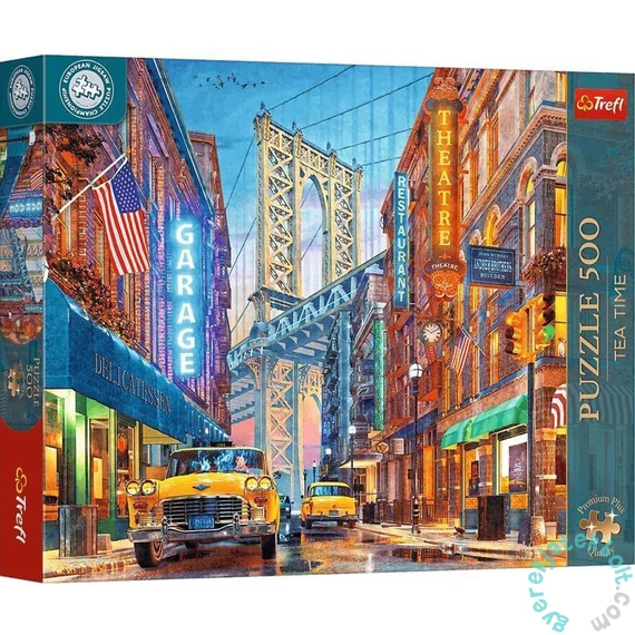 Trefl 500 db-os Premium Plus puzzle - European Puzzle Championship - Tea Time - Kilátás a Manhattan hídra (37613)