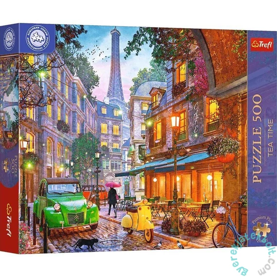 Trefl 500 db-os Premium Plus puzzle - European Puzzle Championship - Tea Time - Párizsi kávézó (37614)