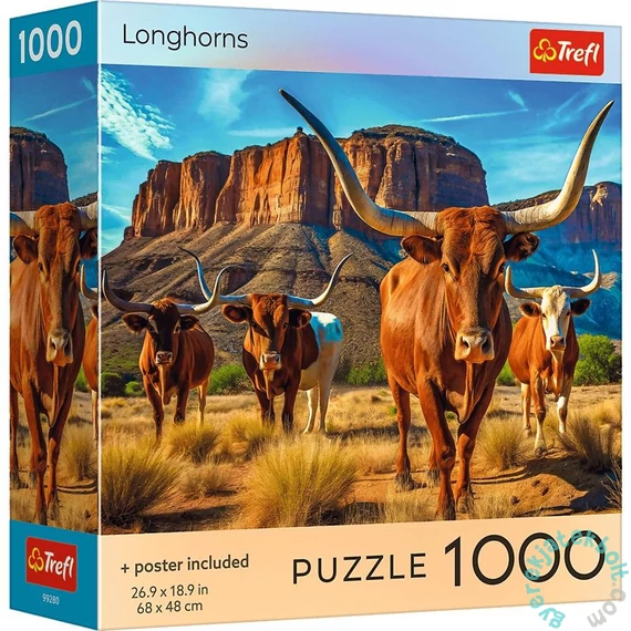 Trefl 1000 db-os puzzle - Texasi hosszúszarvúak  (99280)