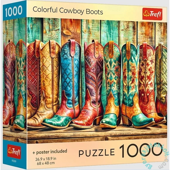Trefl 1000 db-os puzzle - Színes cowboy csizmák  (99289)