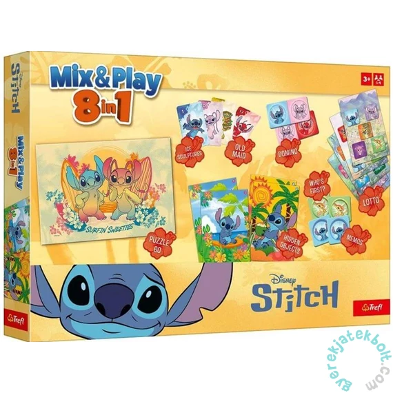 Trefl Stitch 8 az 1-ben társasjáték gyűjtemény (02924)