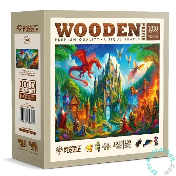Wooden City 1010 db-os fa puzzle - Fantázia kastély (NB0811-XL)