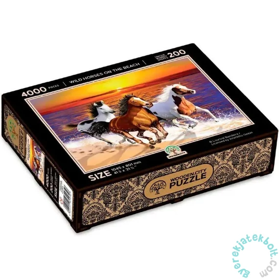 Wooden City 4000 db-os fa puzzle - Vadlovak a tengerparton (AN4000-0804-XXXL)