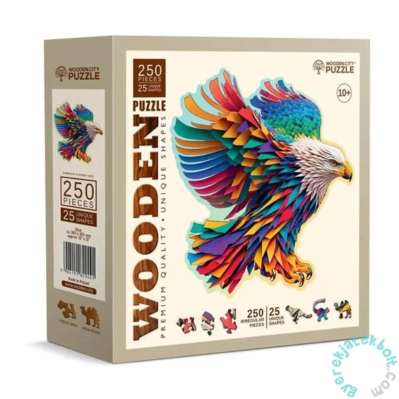 Wooden City 250 db-os fa puzzle - Élénk sas (HE0165-L)