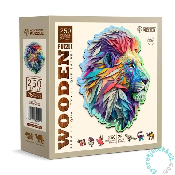 Wooden City 250 db-os fa puzzle - Modern oroszlán (HE0166-L)