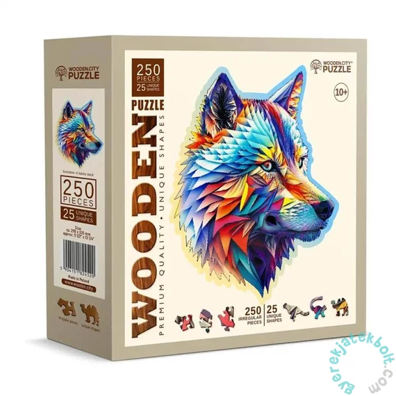 Wooden City 250 db-os fa puzzle - Komoly farkas (HE0170-L)