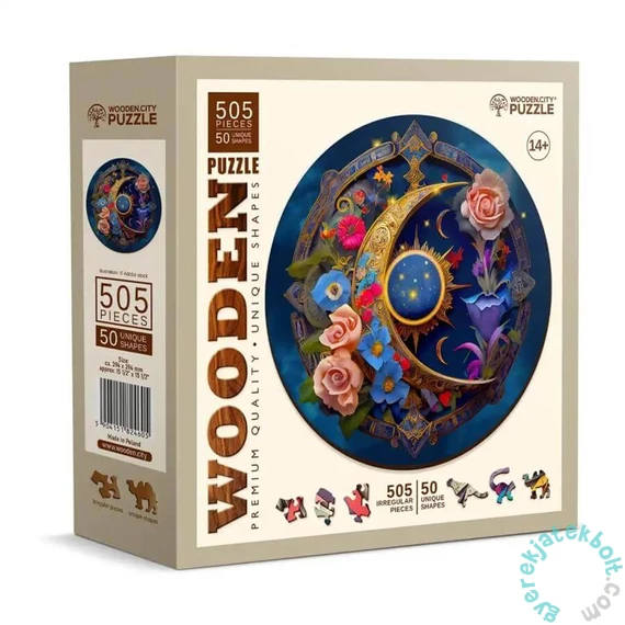 Wooden City 505 db-os fa puzzle - Virágos Hold (HE0180-XL)