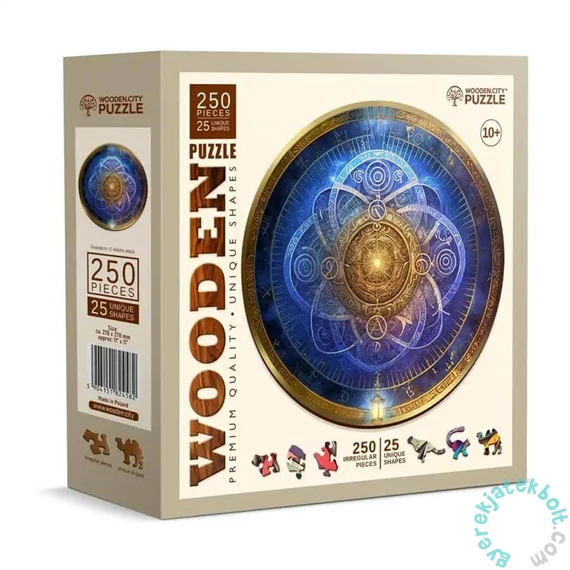 Wooden City 250 db-os fa puzzle - Kék zodiákus (HE0182-L)