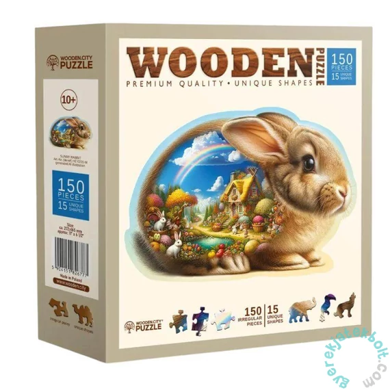 Wooden City 150 db-os fa puzzle - Nyuszi (HE0201-M)