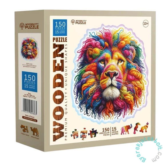 Wooden City 150 db-os fa puzzle - Pamut oroszlán (HE0204-M)