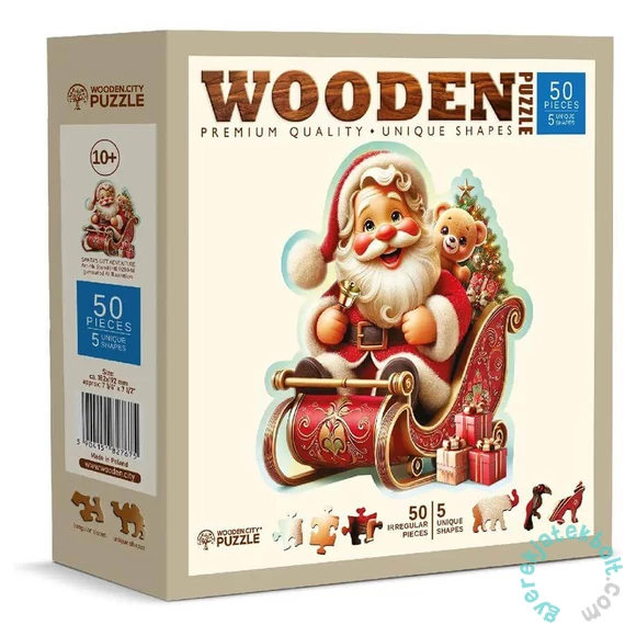 Wooden City 50 db-os fa puzzle - Mikulás kalandjai (HE0210-M)