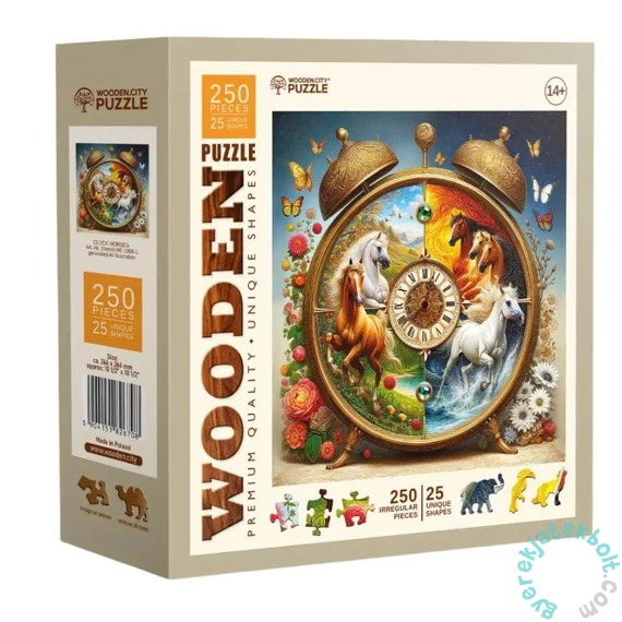 Wooden City 250 db-os fa puzzle - Vágtázó idő (HE0308-L)