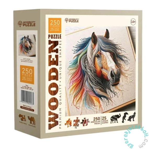 Wooden City 250 db-os fa puzzle - Pamut ló (HE0314-L)