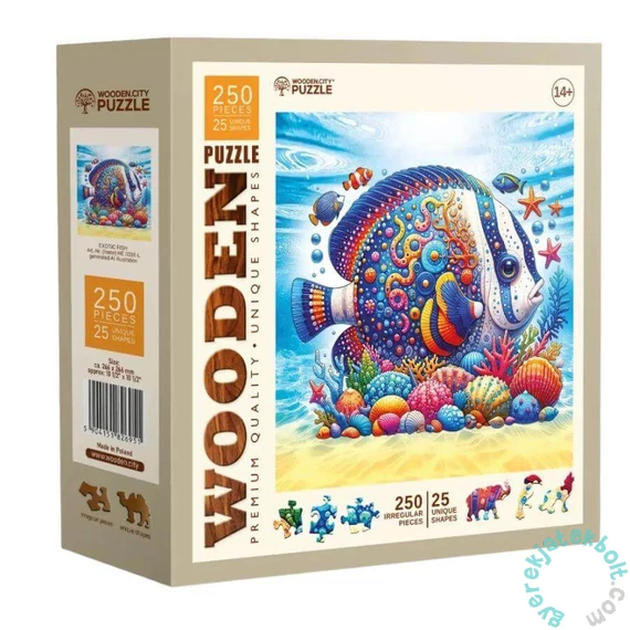 Wooden City 250 db-os fa puzzle - Egzotikus hal (HE0316-L)