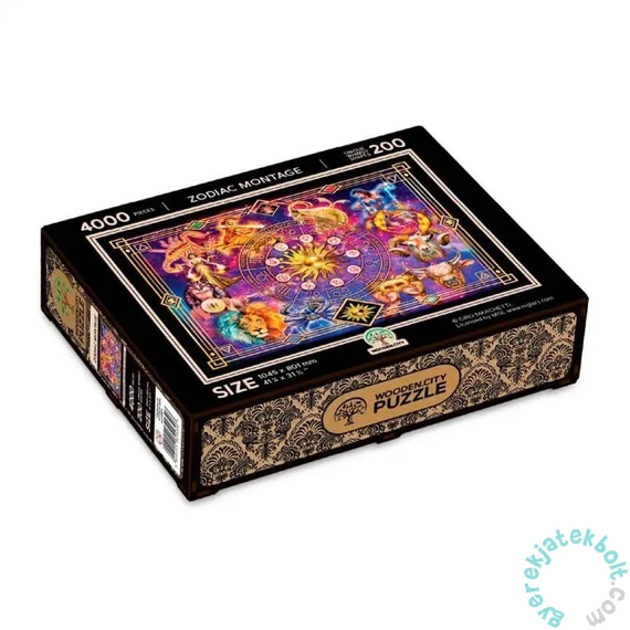 Wooden City 4000 db-os fa puzzle - Zodiákus montázs (LB4000-0134-XXXL)