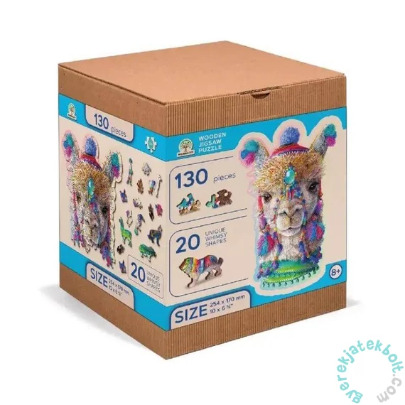 Wooden City 130 db-os fa puzzle - Misztikus alpaka (NB0093-M)