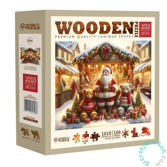 Wooden City 1010 db-os fa puzzle - Karácsonyi vásár (NB0808-XL)