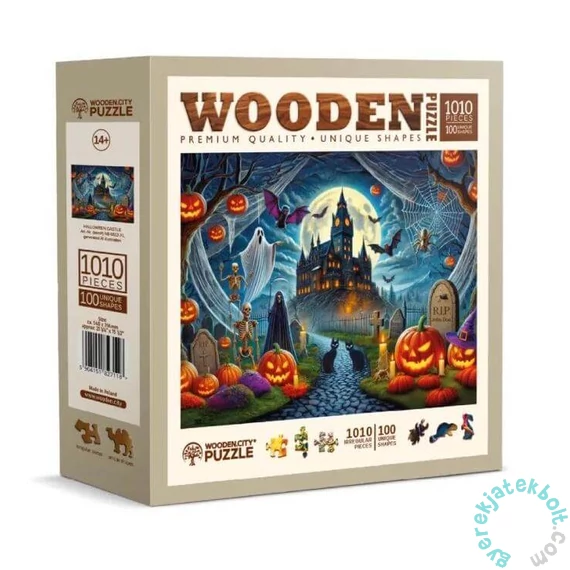 Wooden City 1010 db-os fa puzzle - Halloween kastély (NB0812-XL)