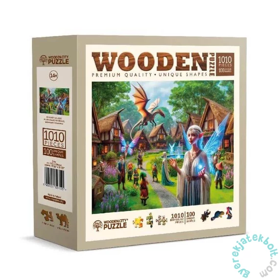 Wooden City 1010 db-os fa puzzle - Tündérfalva (NB0813-XL)