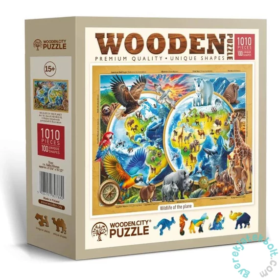 Wooden City 1010 db-os fa puzzle - A Föld élővilága (NB0820-XL)