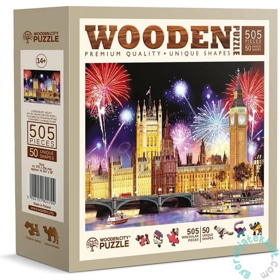 Wooden City 505 db-os fa puzzle - London éjjel (NB505-0006-L)